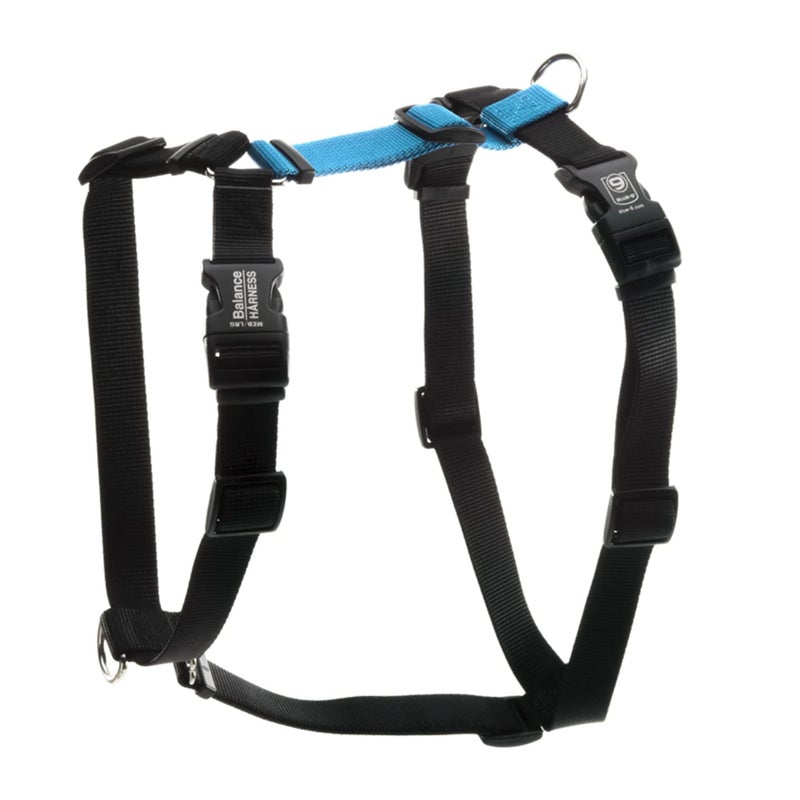 Blue-9 Buckle-Neck Balance Harness, Fully Customizable Fit No-Pull Harness, Ideal for Dog Training and Obedience, Made in The USA, Sky Blue, Large - Image 1
